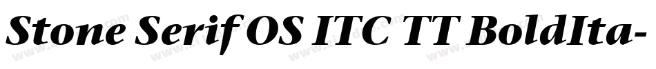Stone Serif OS ITC TT BoldIta字体转换